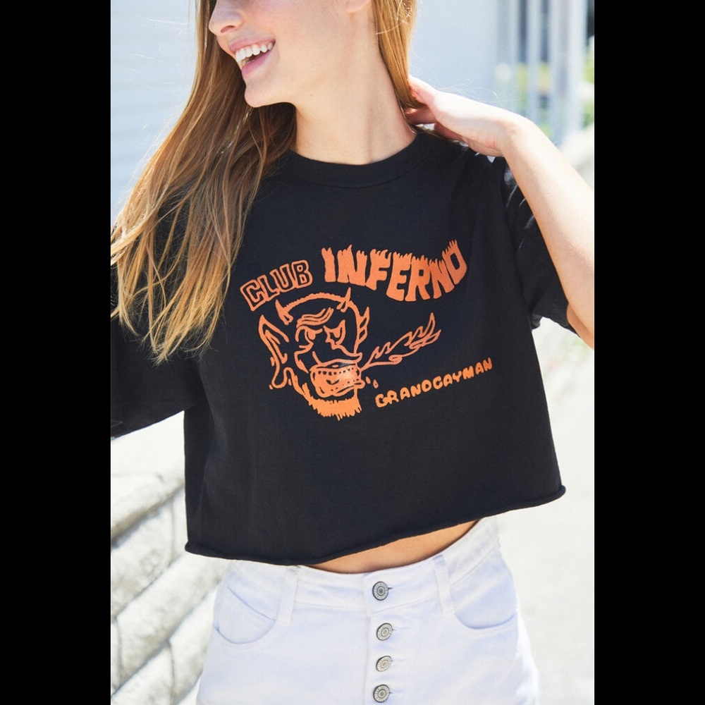 BRANDY club inferno cropped shirt